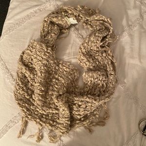 Tan woven scarf